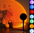 LED Sunset Lamp with Adjustable Seven Colors, USB Plug-And-Play