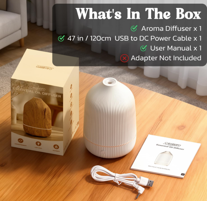 Essential Oil Diffuser, 100ml Aromatherapy Diffuser, Mini Ultrasonic D ...