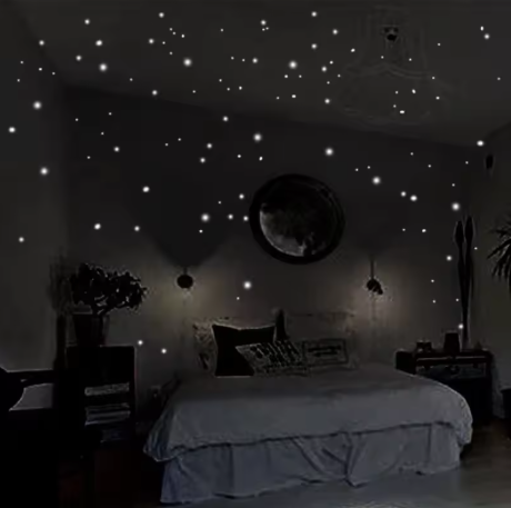Luminous Wall Stickers for Kids Rooms Dots Stars Ceiling Wall Decals Glowing Stickers Wall Decals Glow In The Dark Home Decor